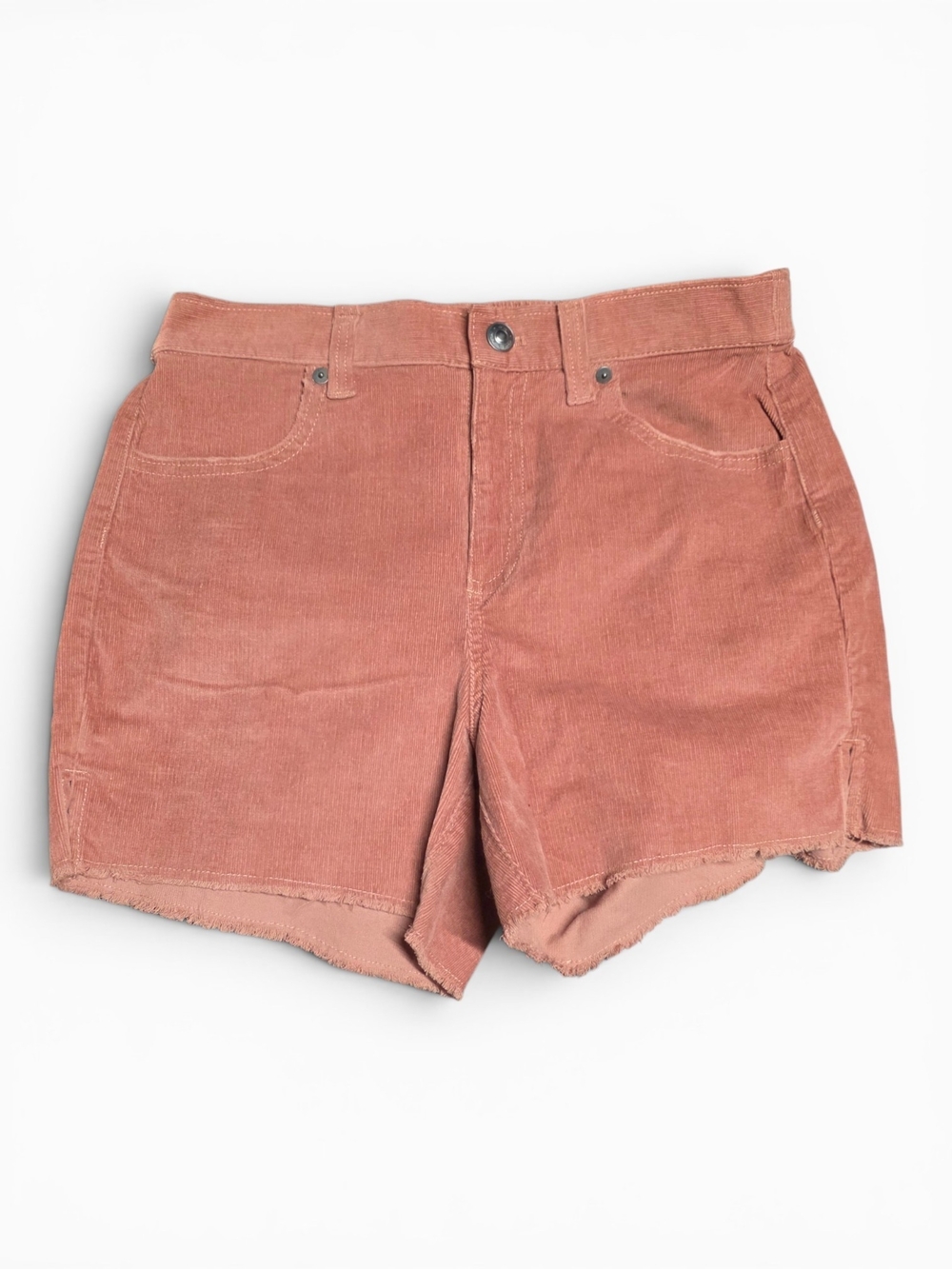 NEW aerie Corduroy High-Rise Shorts in Salmon Size Small